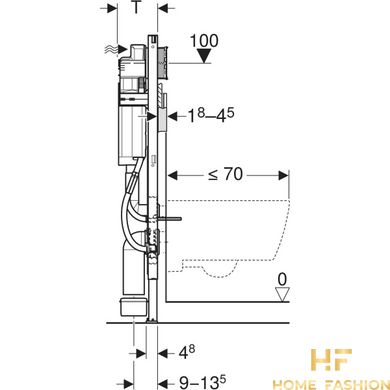 Інсталяція для підвісного унітазу Geberit Duofix Sigma 12см 111.375.00.5