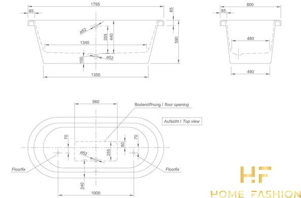 Ванна KNIEF LOFT 0100-067, цвет- белый