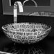 Раковина накладная Glass Design Kalahari 40 KALAHARI40BS, цвет - черный / серебро