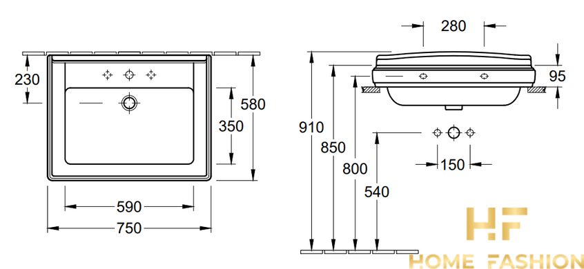Раковина накладна VILLEROY & BOCH 7101LGR2, колір білий