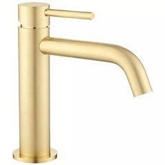 Смеситель для раковины Devit Flow без донного клапана Brushed Gold (550534BG)