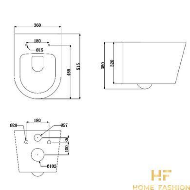 Підвісний унітаз Devit Topic 2.0 без обідка з кришкою Soft Close білий (8320021)