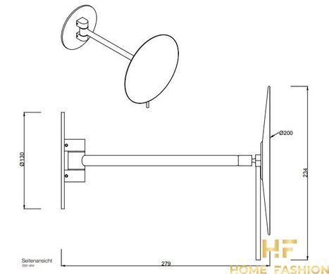 Косметичне дзеркало DECOR WALTHER SPT 72 0122800, колір - хром