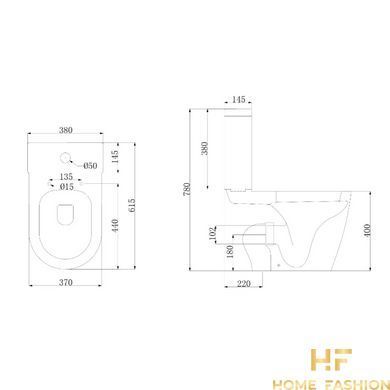 Унітаз підлоговий Devit Topic 2.0 без обідка з кришкою Soft Close білий (8490021)
