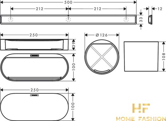 Набор аксессуаров Hansgrohe WallStoris белый матовый (27968700)