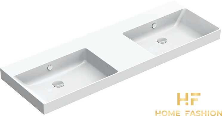 Двойная раковина Catalano Zero без отверстия под смеситель 150х50 White Glossy (0121520001)