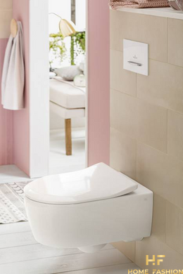 Підвісний унітаз VILLEROY & BOCH Avento, DirectFlush + кришка SlimSeat, QuickRelease, SoftClosing 5656RS01, колір білий