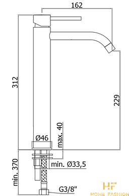 Смеситель для раковины PAFFONI Light LIG 081 HG, цвет - золото