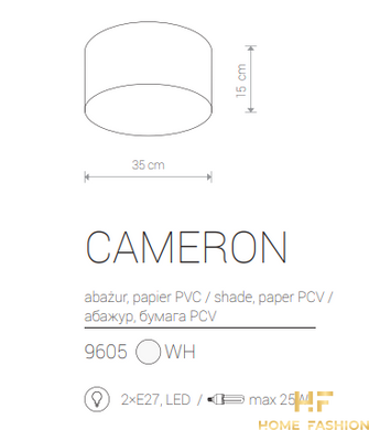 Стельовий світильник Nowodvorski Modern CAMERON 9605 WH