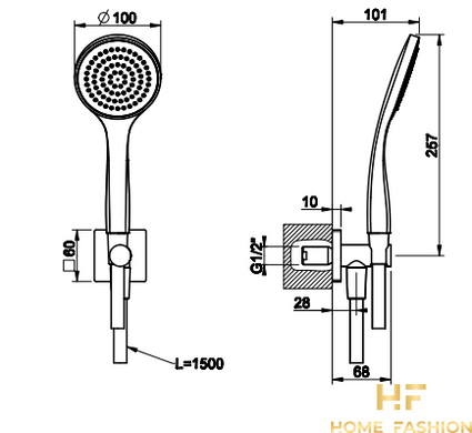 Душевой набор GESSI RILIEVO 59123-031