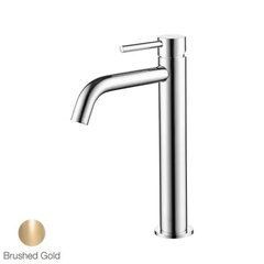 Смеситель для раковины Devit Flow без донного клапана Brushed Gold (550536BG)