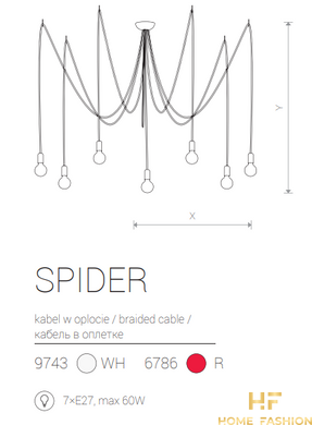 Подвесная люстра Nowodvorski Modern SPIDER 9743 WH