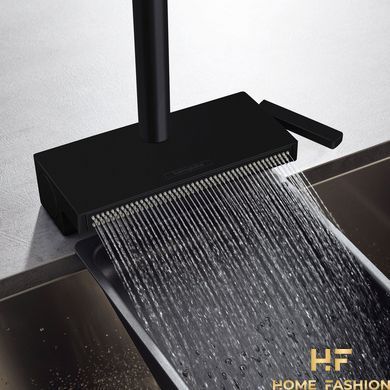Смеситель для кухни Hansgrohe Aguno Select 170 3jet с вытяжным изливом Sbox Matt Black (73831670)