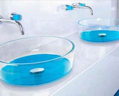 Раковина накладна Glass Design Drop Katino DROPK39T20, колір - морській